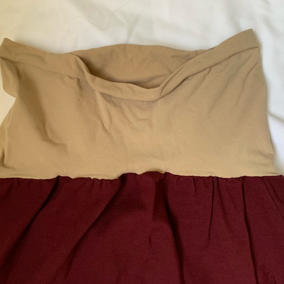 A Pea In The Pod Cranberry Skirt; maternity business casual, size small - Picture 3 of 8